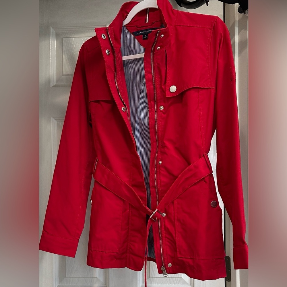 Tommy Hilfiger Women's Red Utility Jacket